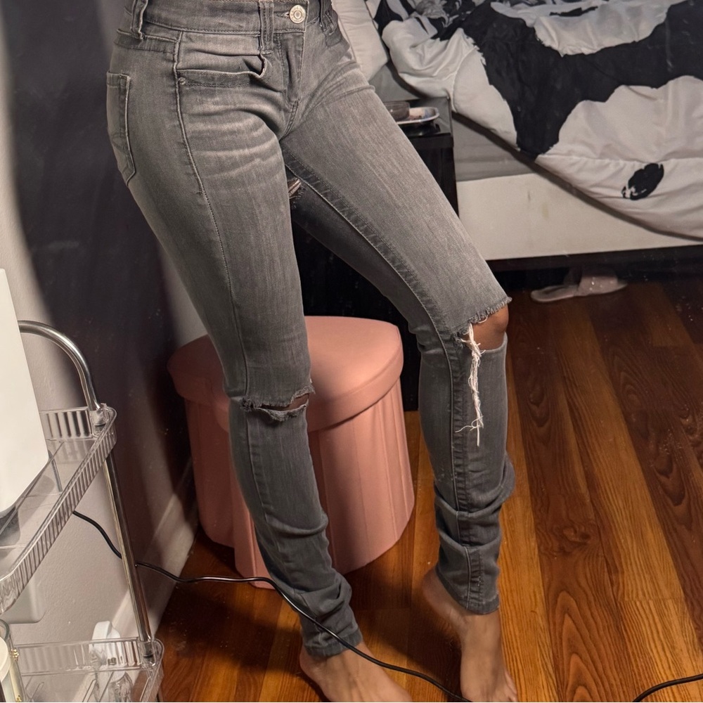 Stylish Gray Women's Jeans